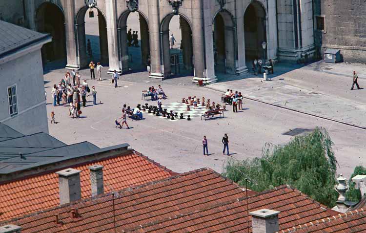 chess board outside